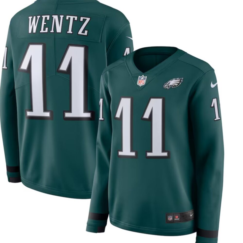 Nike Carson Wentz Eagles Long Sleeve Therma Jersey - Womens - XL
